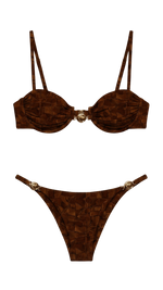 ALMA BIKINI SET · Cacao Mosaic